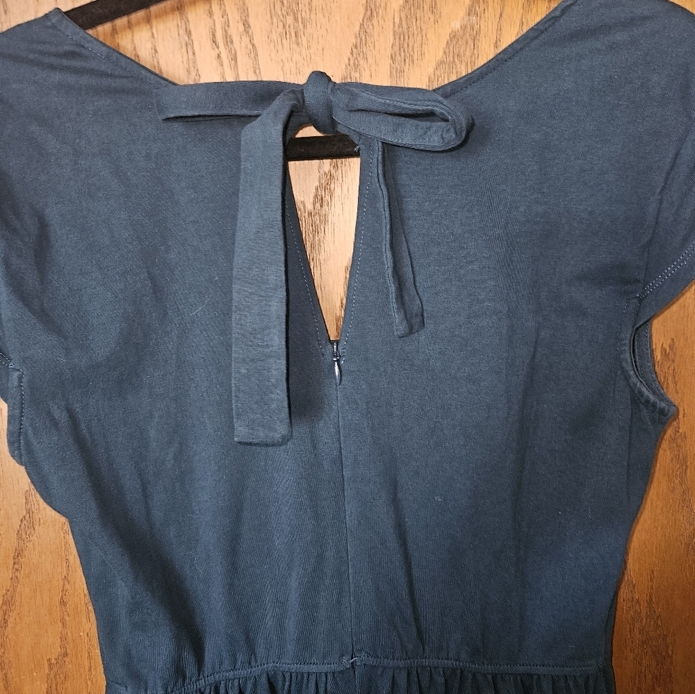 eShakti mid length cotton dress with lace inlet. Size medium or 10 - Picture 2 of 8